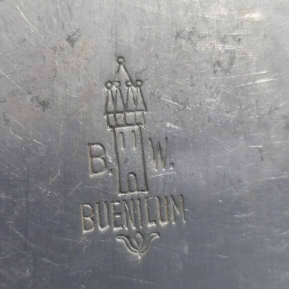 Vintage BW Buenilum Aluminum Sugar Creamer Set with Tray - Picture 10 of 12